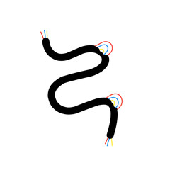 broken cable vector icon