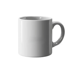 White mug on a transparent background.