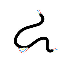 broken cable vector icon