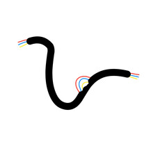 broken cable vector icon