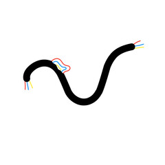broken cable vector icon