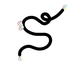 broken cable vector icon