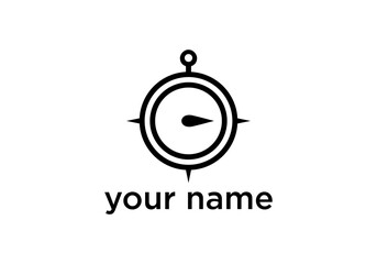 Simple Compass Icon Representing Navigation and Direction