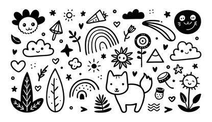 Vector Illustration of Child Learning Moments