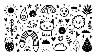 Education and Teaching Tools Line Drawing