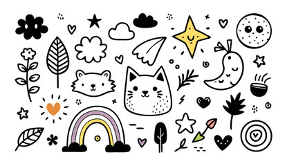 Intelligence and Research Symbol Doodles