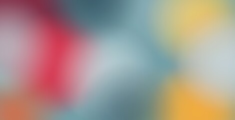 Cinematic bokeh gradient background featuring smooth transitions of red, blue, and yellow hues. The...