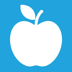 apple with leaf vector icon