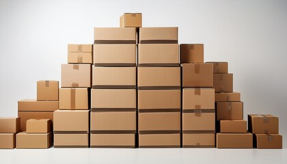 boxes stacked together on a white background