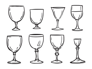 Minimalist Goblet Line Art Collection