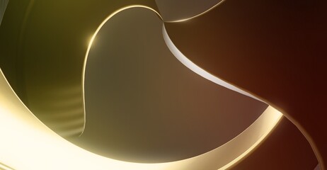 Abstract Golden Curves Background