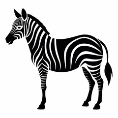 Obraz premium Elegant black and white zebra silhouette