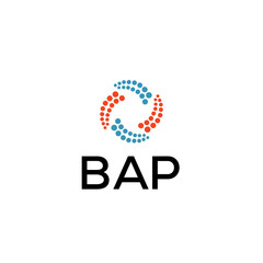 BAP Letter logo white background