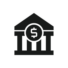 Bank icon flat design vector for web and graphic design.