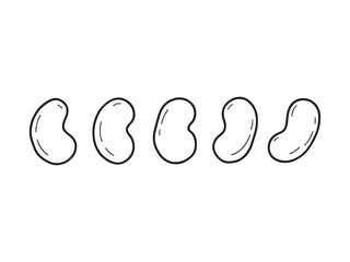 Kidney Beans Line Art Vector