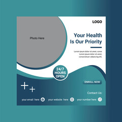 medical and health care social media post design