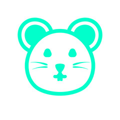 Obraz premium green rat icon