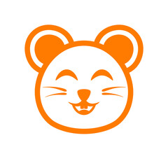 orange smile rat icon