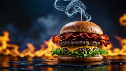 burger and fries
