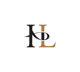 hl letter logo, hl luxury logo, hl initials vector logo design