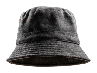 Stylish bucket hat display fashion trendy accessories isolated on transparent background