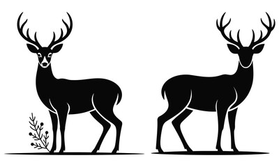 silhouette of deer