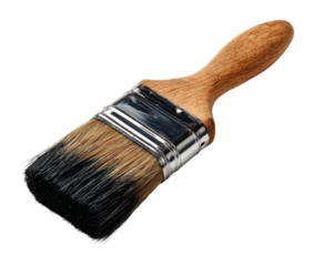 Action with brush tool creative environment view mastery concept isolated on transparent background