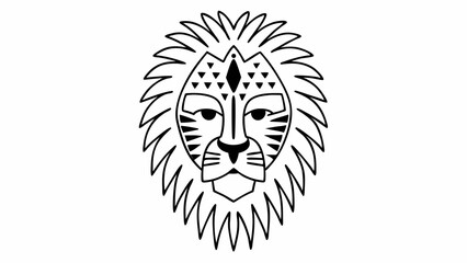  animal face, lion