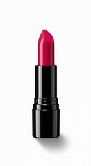 A vibrant fuchsia lipstick in a black tube