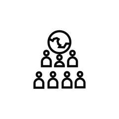 Social science icon logo flat vector design