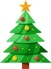 christmas tree vector illustration