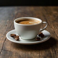 Fototapeta premium Simple Coffee Cup on Neutral Surface – Styled Photo