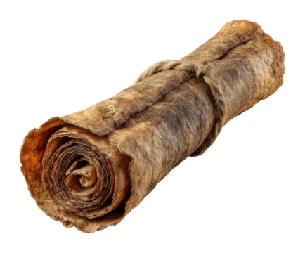 Ancient manuscript discovery archaeological site artifact history isolated on transparent background - Powered by Adobe