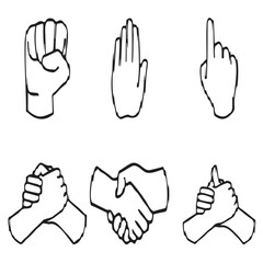 Fototapeta premium Hand Group Vector Design