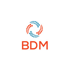 BDM Letter logo white background