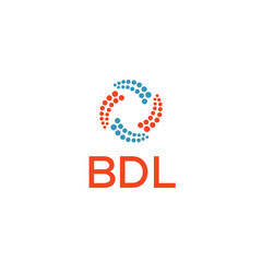 BDL Letter logo white background