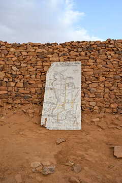 Plan de la vieille ville de Ouadane en Mauritanie