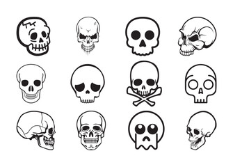 Skull vector, Skull clipart, Skull silhouette