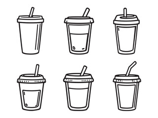 Smoothie Mug Line Art Illustration