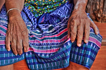 Close up Oldman Hand and foot