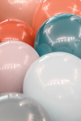 Many Pastel Color Balloons for a Party Decoration