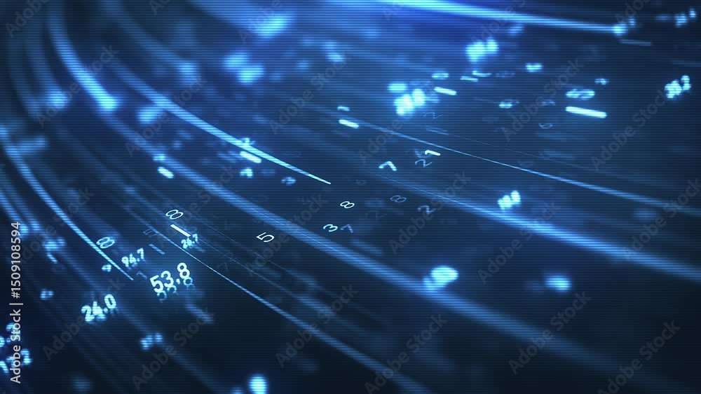 Poster big data digital hitech background/ animation of an abstract wallpaper big data business digital tec