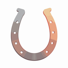Colorful horseshoe symbol good luck charm. Horseshoe is a traditional good luck symbol. This horseshoe image is perfect for design projects needing a good luck charm image.