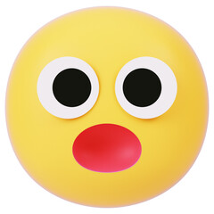 Emoji Shocked 3D Illustration Icon 
