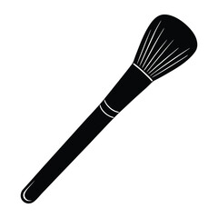 Black plastic paint brush isolated on white, a versatile tool for art and beauty