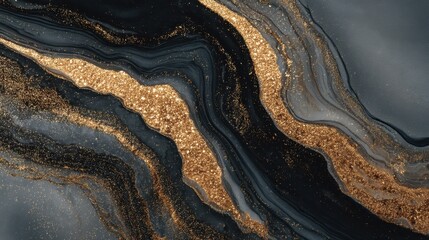 Elegant abstract background with gold and black.