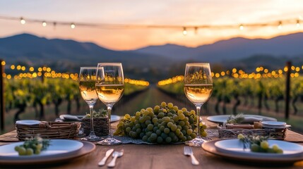 Romantic Vineyard Dinner: Sunset White Wine Tasting