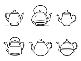 Minimalist Teapot Outline Design