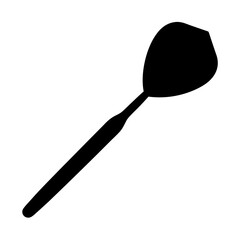 Isolated Silhouette of a Dart on a White Background for Various Design Projects