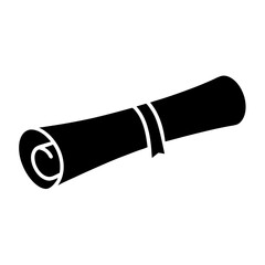 Isolated vector image showing graduation diploma with ribbon for celebration and accomplishment